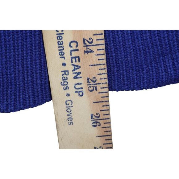 NWT Chaps Men’s Cable Knit Shawl Collar Sweater XL Royal Blue 100% Cotton - Picture 6 of 6